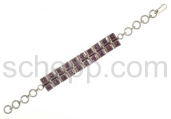 Gliederarmband, Amethyste mit Facettenschliff