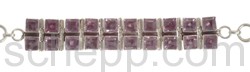 Gliederarmband, Amethyste mit Facettenschliff