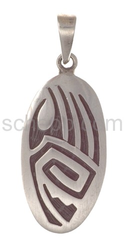 Anhnger Indianerschmuck, Brentatze (Hopi-Style), oval