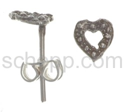 Ear stud heart