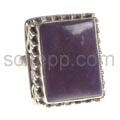 Ring, Amethyst, rechteckig