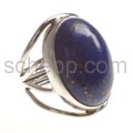 Ring mit Lapislazuli, oval