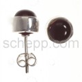 Ohrstecker, Onyx, rund